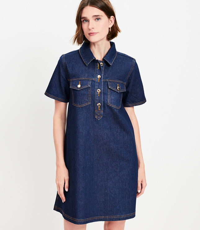 Denim Mini Pocket Dress