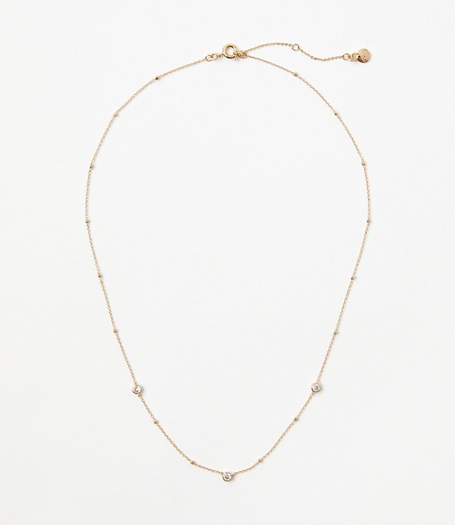 Demi Fine Scattered Pave Necklace