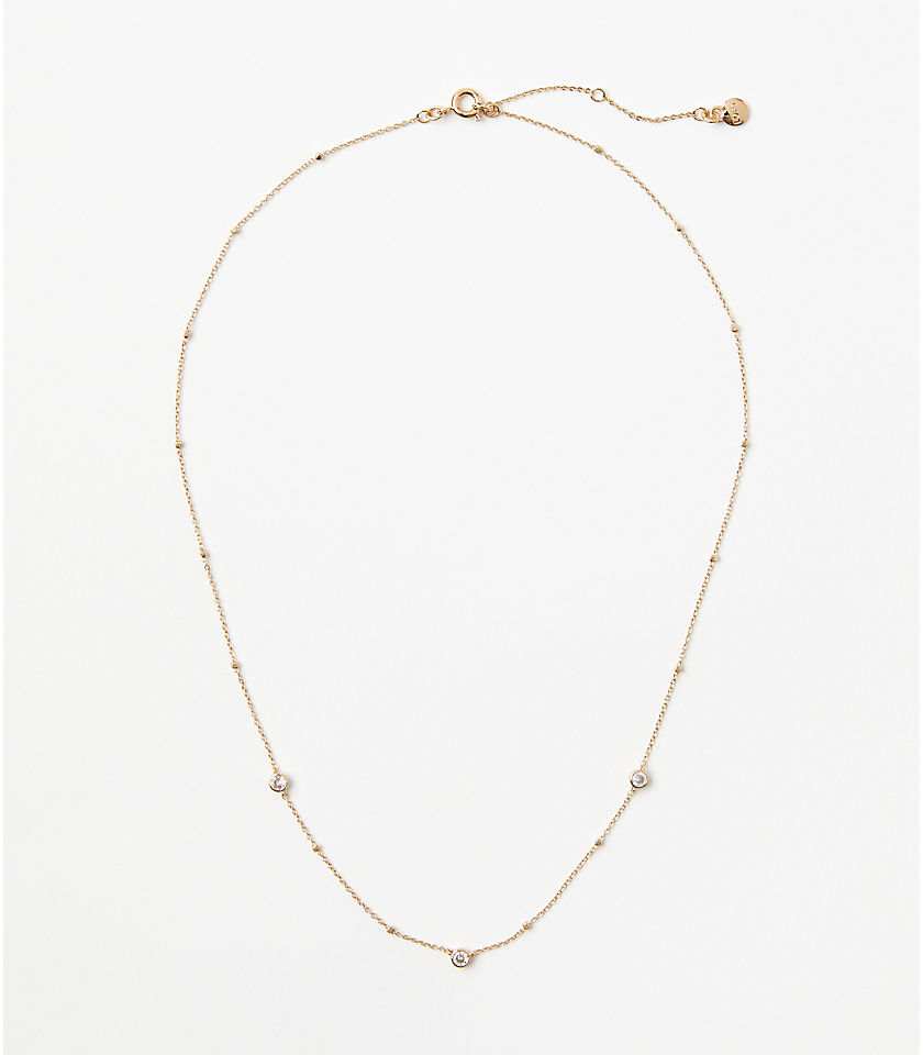 Demi Fine Scattered Pave Necklace