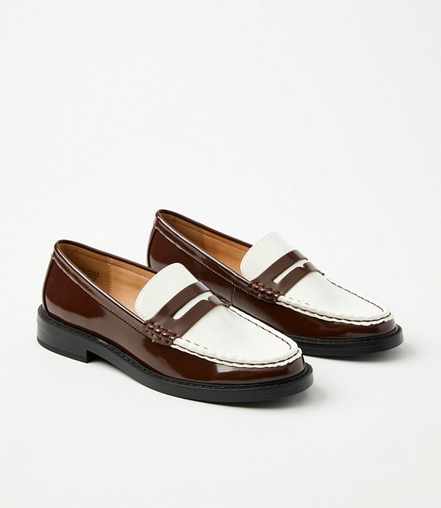 Two Tone Penny Loafers
