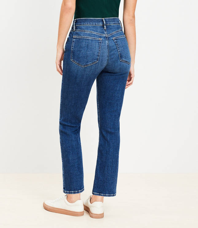 Curvy High Rise Kick Crop Jeans in Authentic Vintage Mid Wash