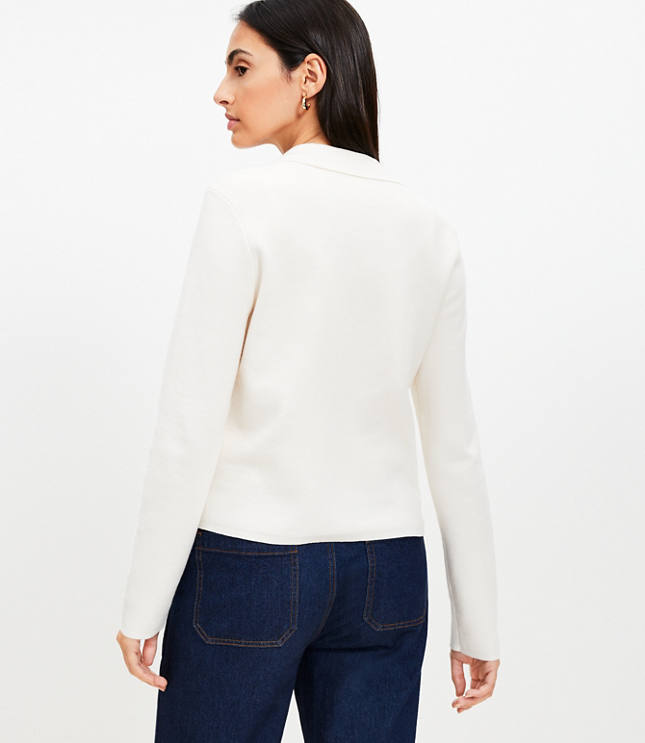 Petite Collared Sweater Jacket image number 2