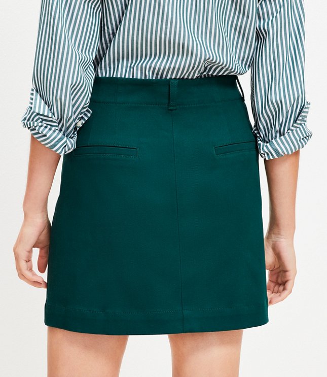Petite Twill Patch Pocket Mini Skirt