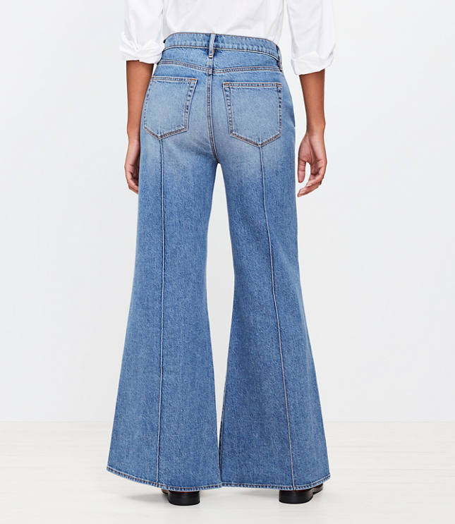 Curvy High Rise Super Flare Jeans in Vintage Indigo Wash