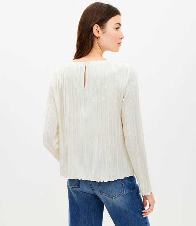 Pleated Jersey Blouse carousel Product Image 3
