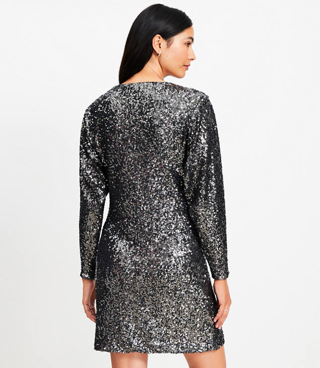 Sequin Boatneck Mini Dress