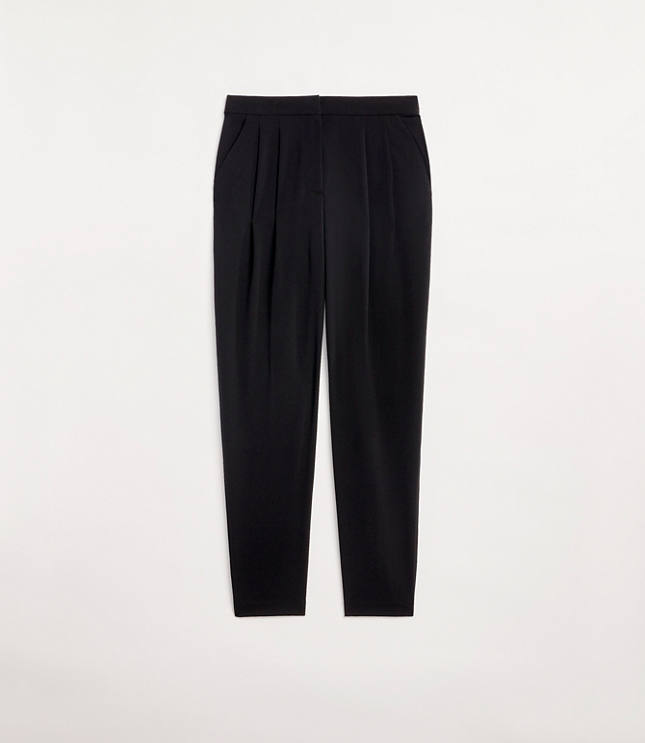 Curvy LOFT Versa Seasonless Stretch Double Pleat Taper Pant