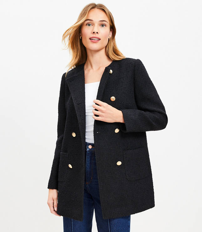 Collared Pocket Sweater Jacket