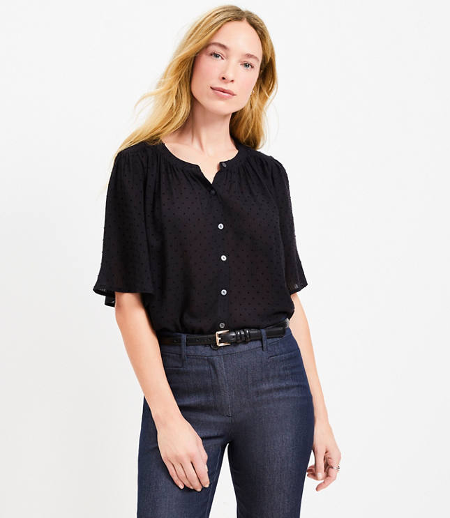 Bloom Lace Up Ruffle Top