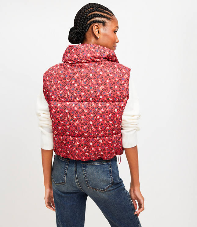 Floral Puffer Vest - image 3