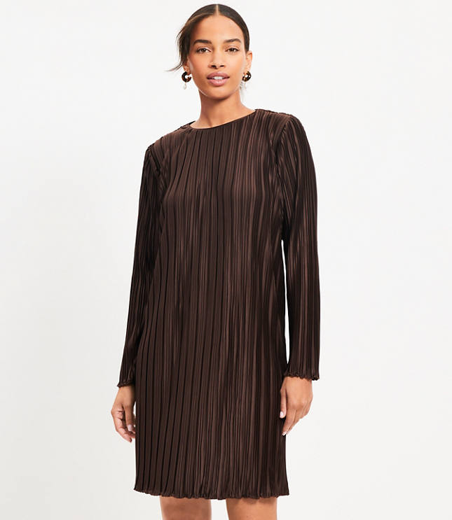 Pleated Jersey Mini Dress