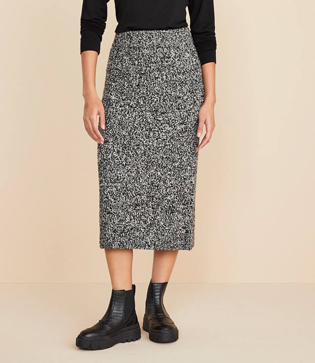 Lou & Grey Marled Flare Midi Skirt