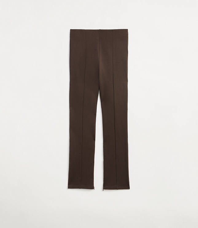 Petite LOFT Versa Ponte Deluxe Split Hem Slim Pants