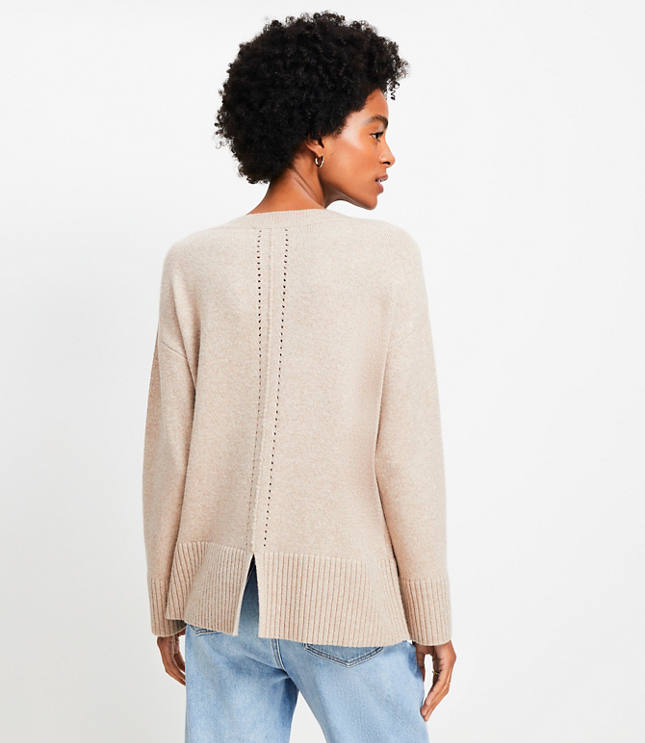 Ribtrim Boatneck Tunic Sweater