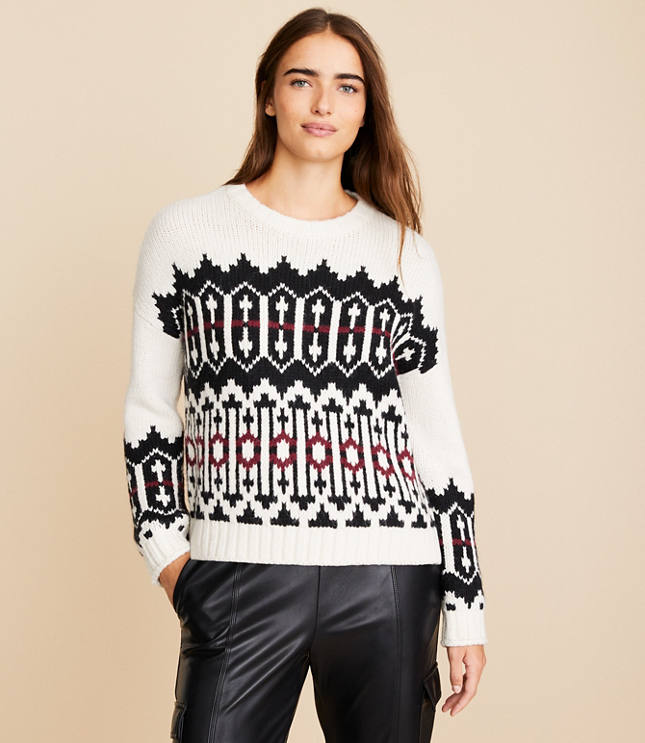 Lou & Grey Fair Isle Slouchy Sweater