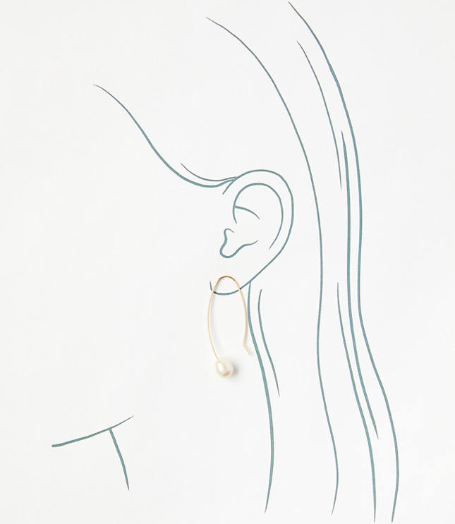Pearlized Pull Through Earrings