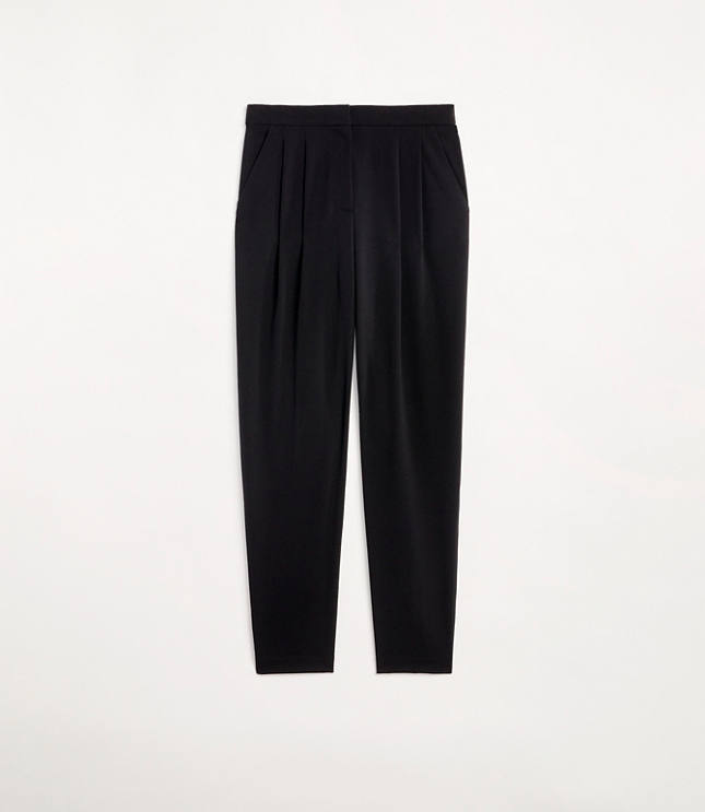 Petite LOFT Versa Seasonless Stretch Double Pleat Taper Pant