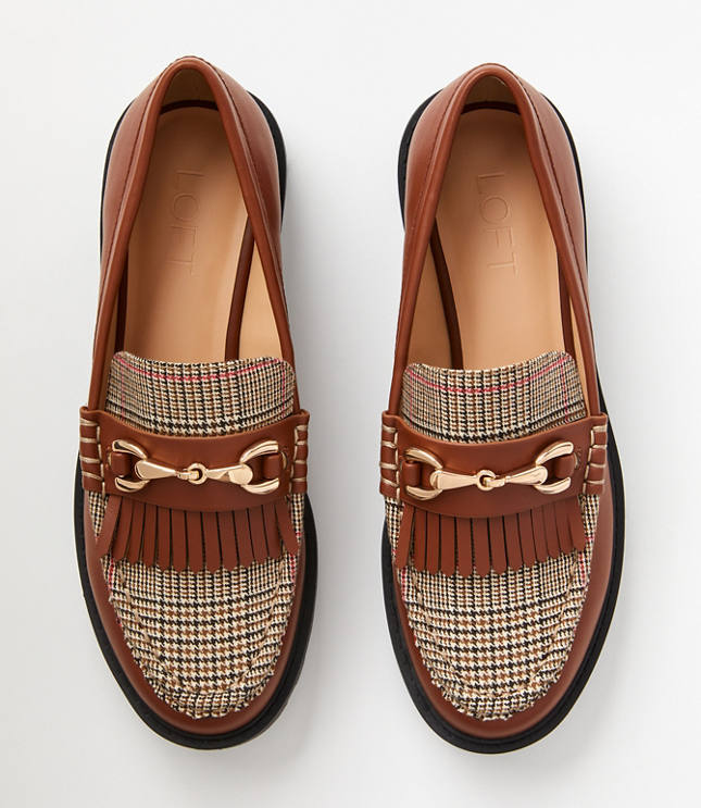 Plaid Lug Loafers