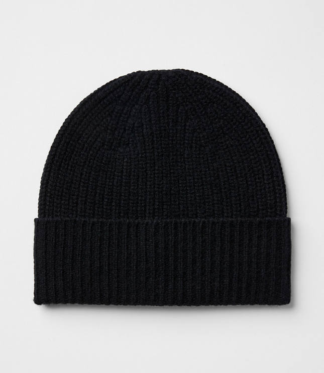 Ribbed Cashmere Beanie