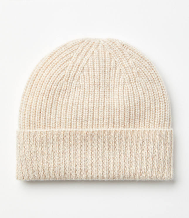 Ribbed Cashmere Beanie