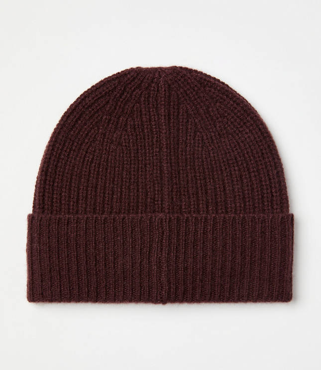 Ribbed Cashmere Beanie