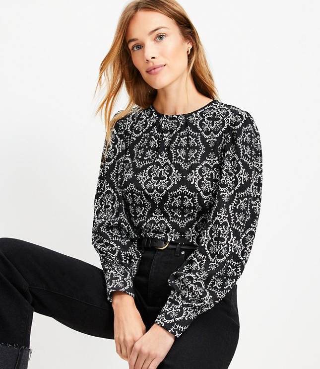 トップス BALLOON HALF-SLEEVE BLOUSE 300IS230-1971 BALLOON HALF－SLEEVE BLOUSE