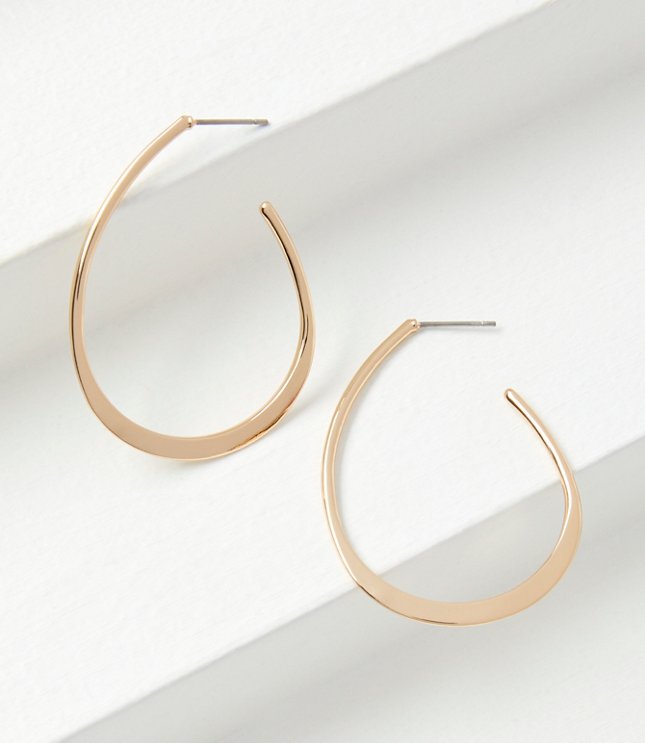 Modern C Hoop Earrings