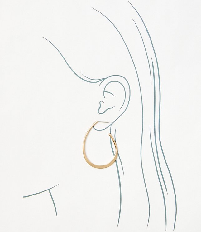 Modern C Hoop Earrings