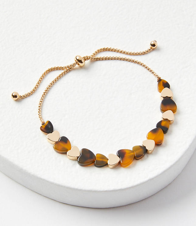 Tortoiseshell Print Mini Heart Necklace Set