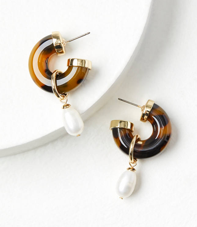 Enamel Hoop Earrings