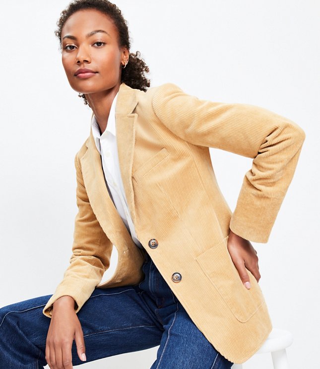 Petite Cotton Linen Modern Blazer