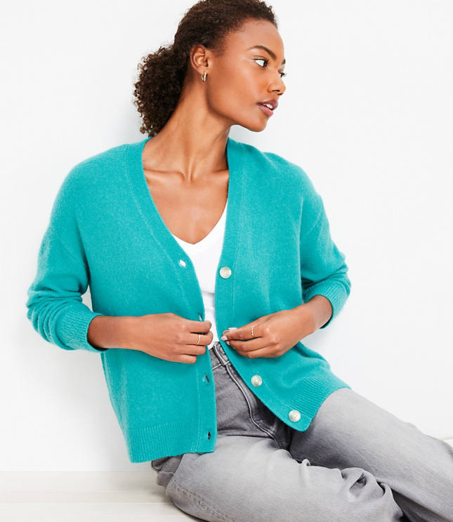 Loft v neck cardigan best sale