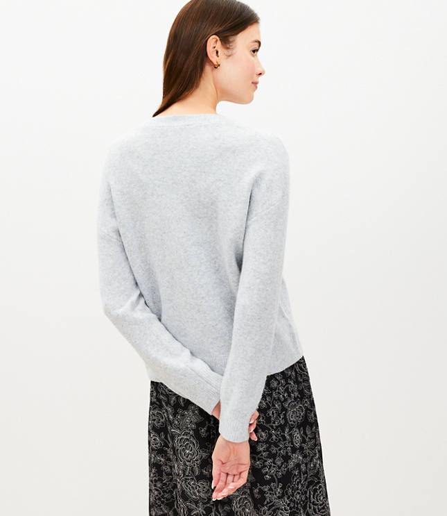 Fuzzy V-Neck Cardigan