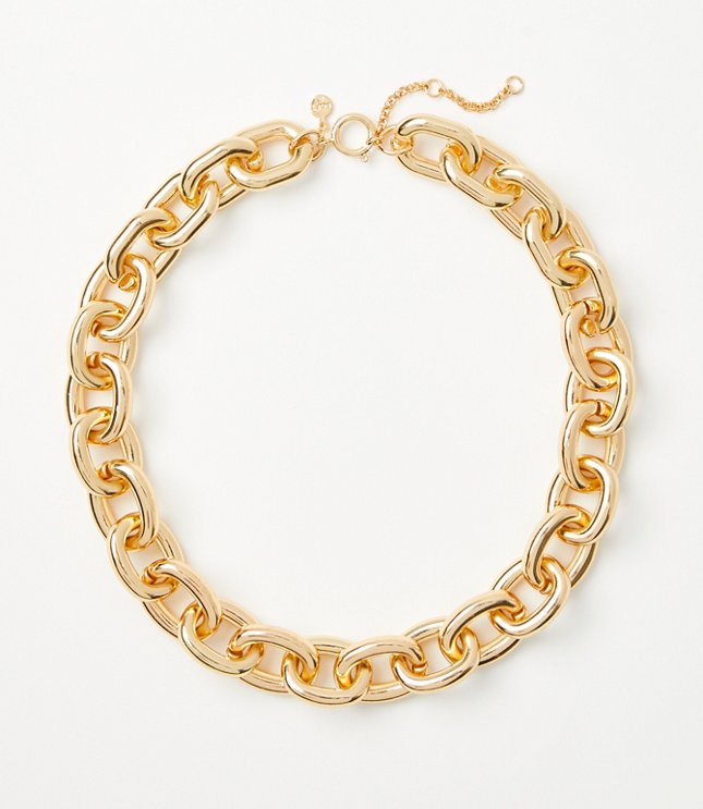 Oversized Chain Link Statement Necklace