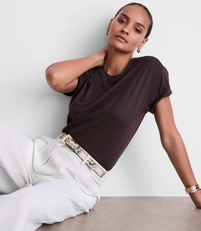 Petite LOFT Versa 360 Knit Relaxed Tee