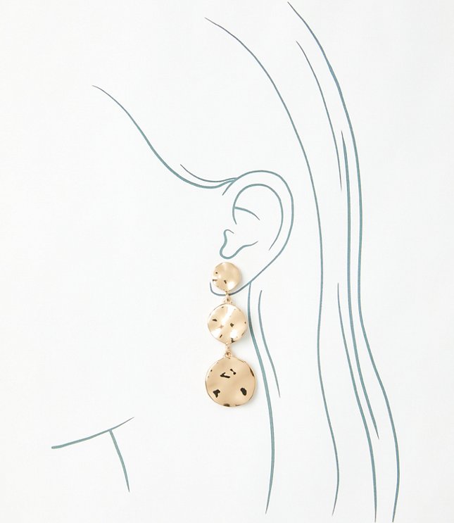 Molded Triple Drop Statement Earrings