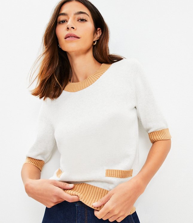 Tipped Pocket Sweater Tee