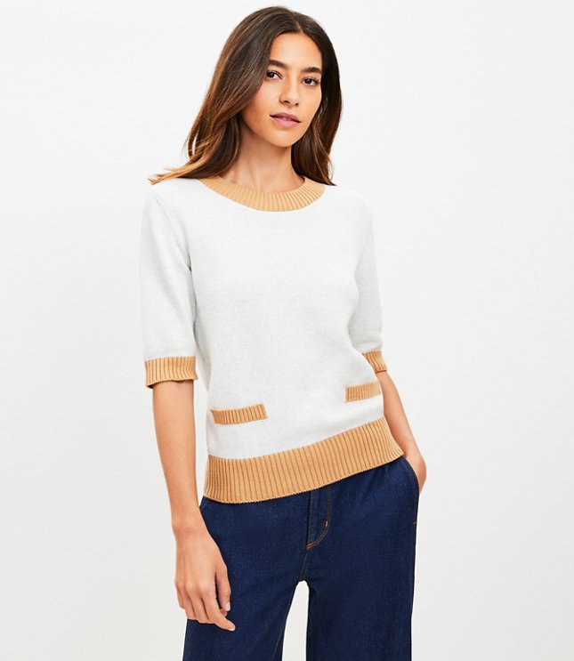 Tipped Pocket Sweater Tee