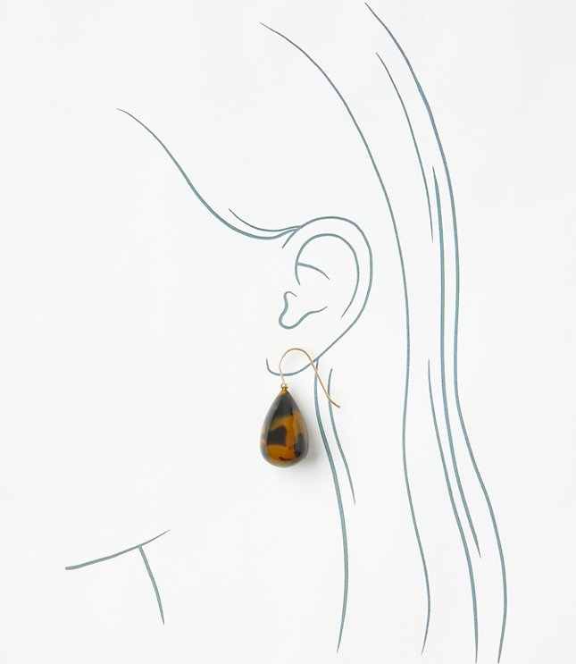 Tortoiseshell Print Teardrop Earrings