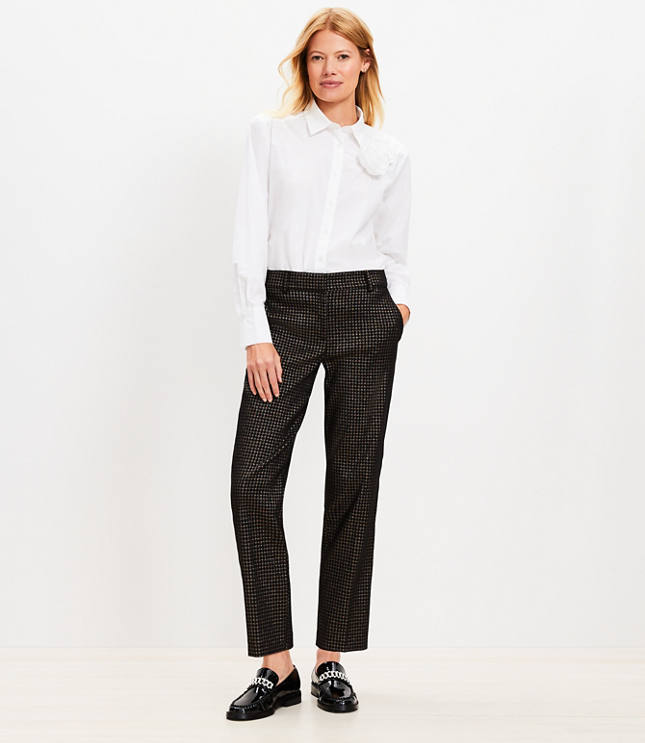 Womens Houndstooth Pants | Loft