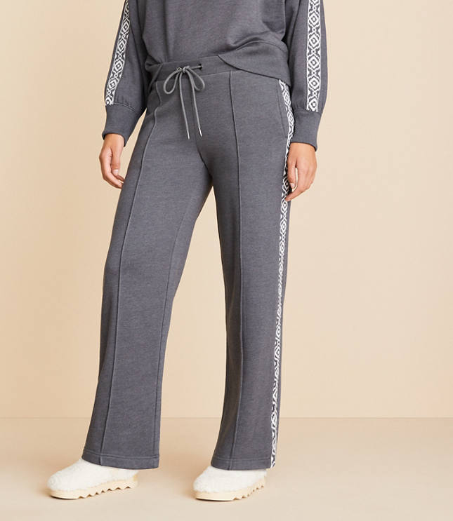 Lou & Grey Fair Isle Fluffy Fleece Wide Leg Pants