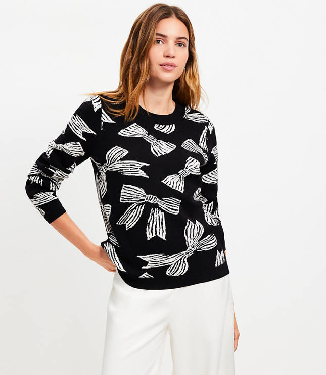 Bow Jacquard Sweater