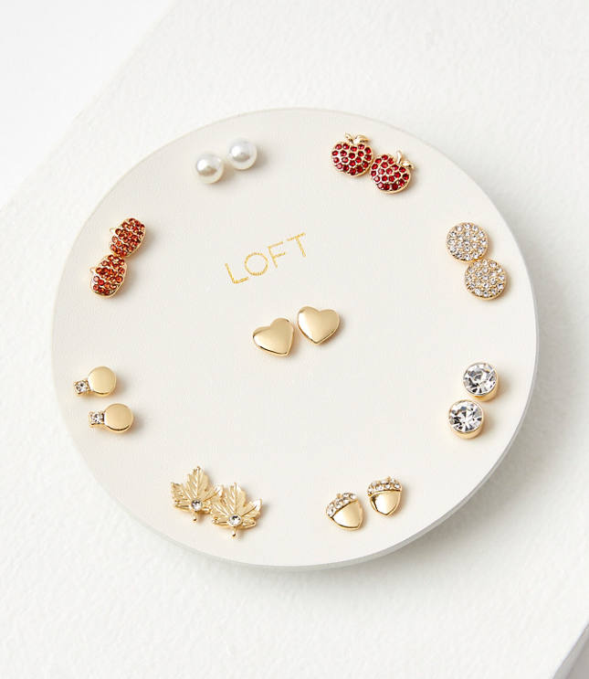 Multicolored Stud Earring Set