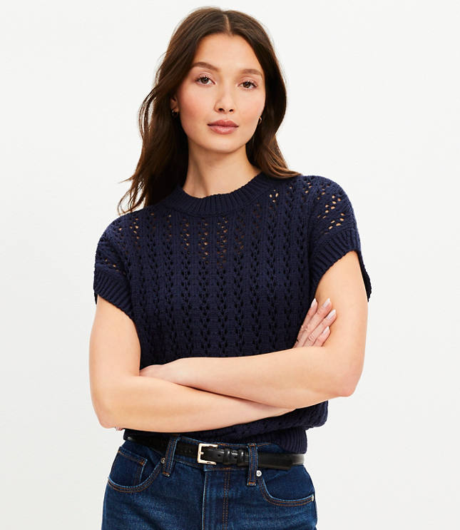 Mesh Stitch Sweater Tee