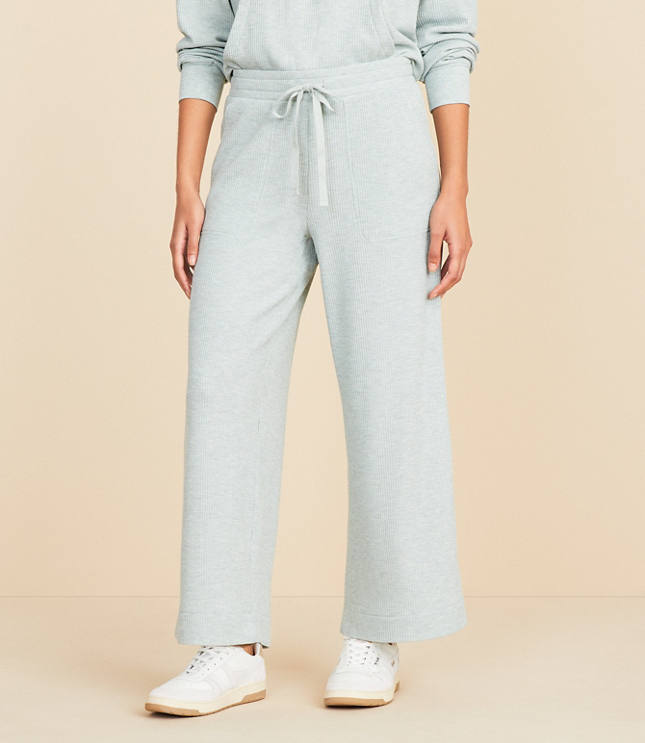 Lou & Grey Brushed Wafflestitch Wide Leg Pants