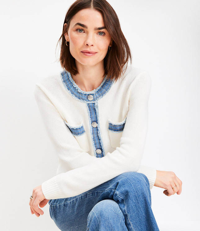 Denim Henley Sweater