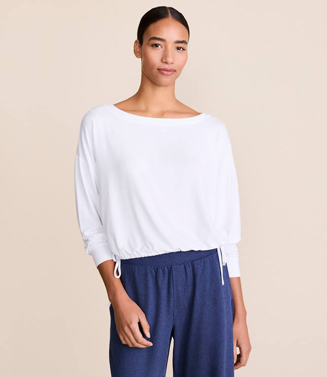 Lou & Grey Side Tie Essential Modal Tee