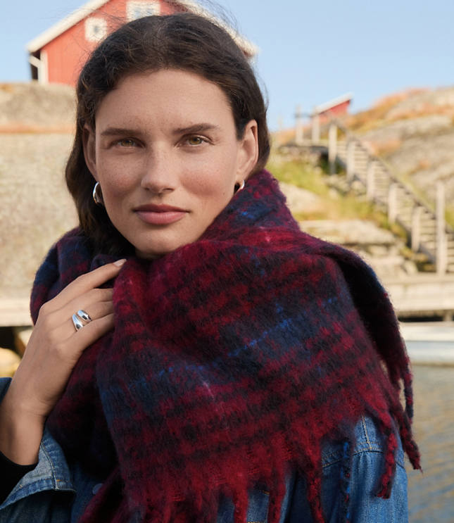 Plaid Blanket Scarf