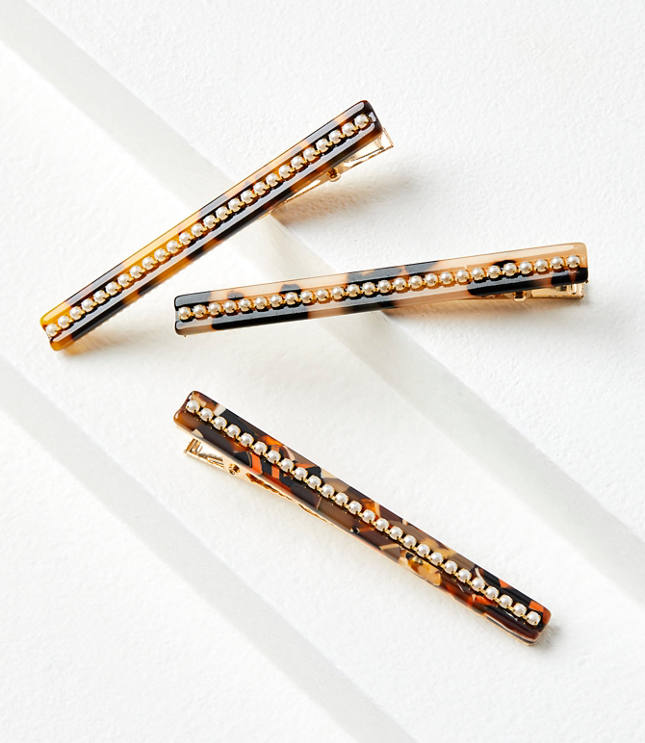 Pearlized Tortoiseshell Print Bobby Pin Set