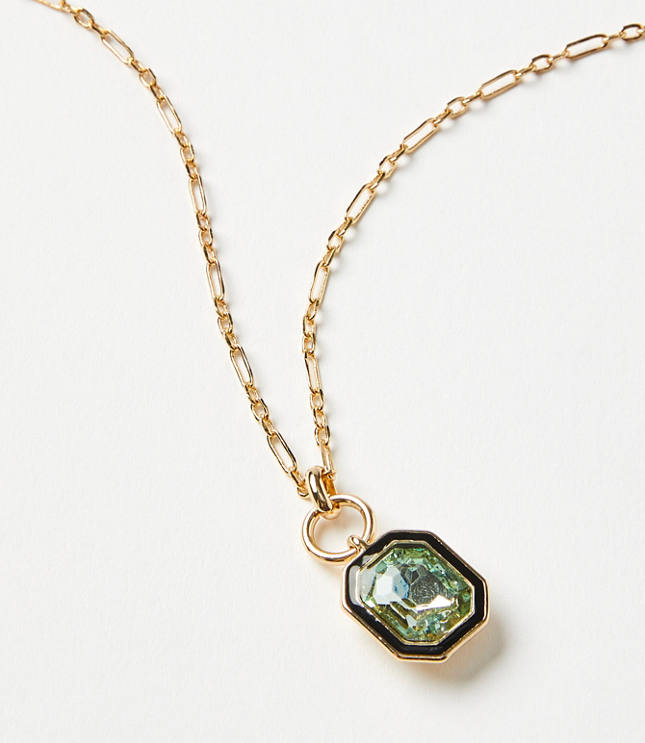 Enamel Sparkle Pendant Necklace